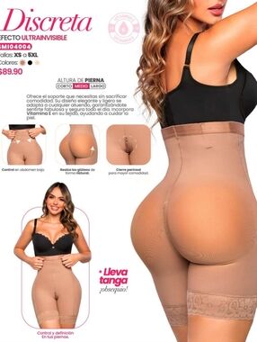 New w/ Tag Panty Stagmi Colombian SMI04004 La Discreta Shaper Tummy Butt Control